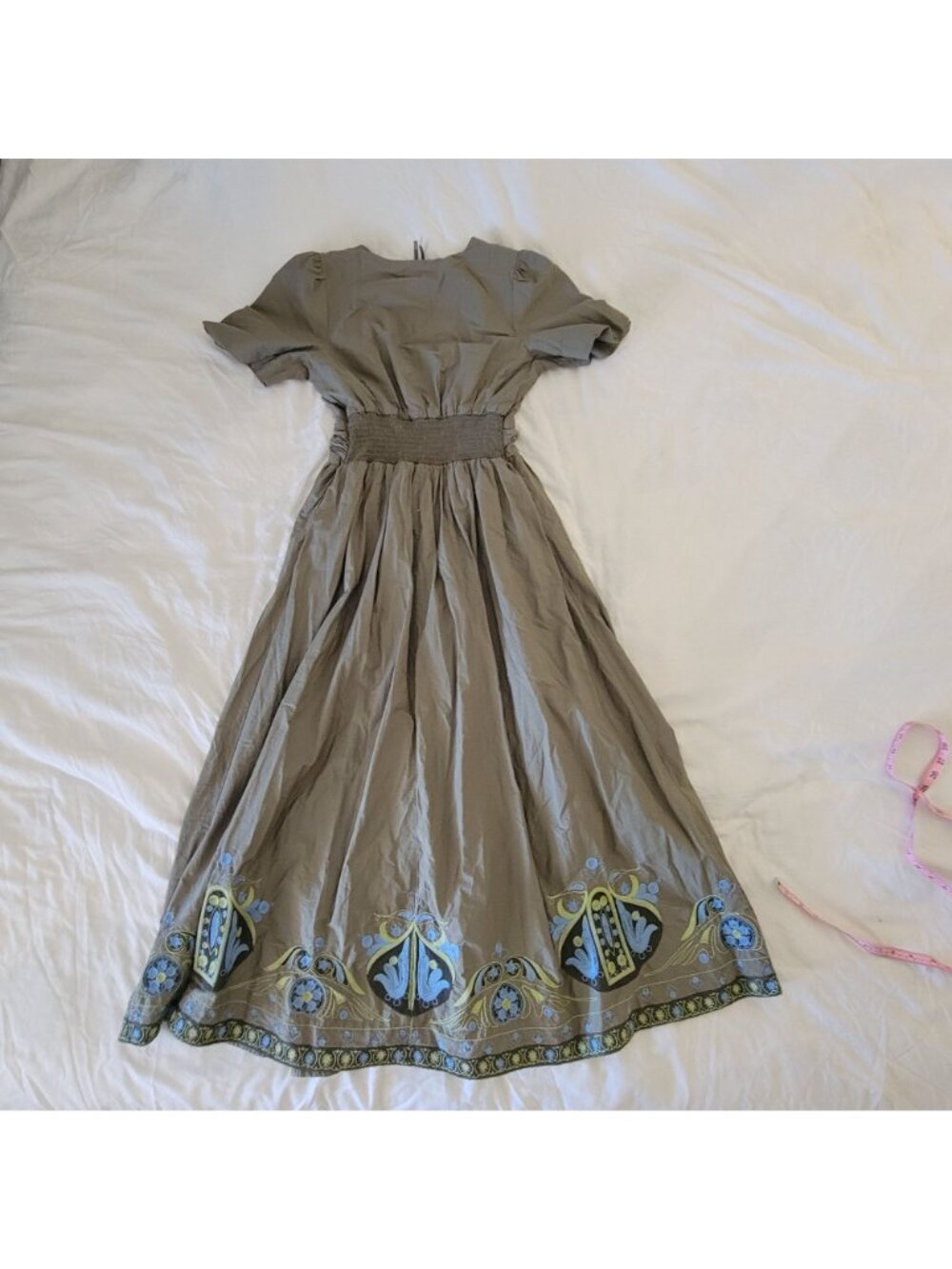 Anthropologie The Katerina Embroidered Maxi Dress Boho Chic Peasant Womens S - Picture 3 of 8